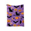 Halloween Flannel Throw Blanket with Pumpkin Print, 150*130cm, Soft Cozy Blanket for Couch Home Nap