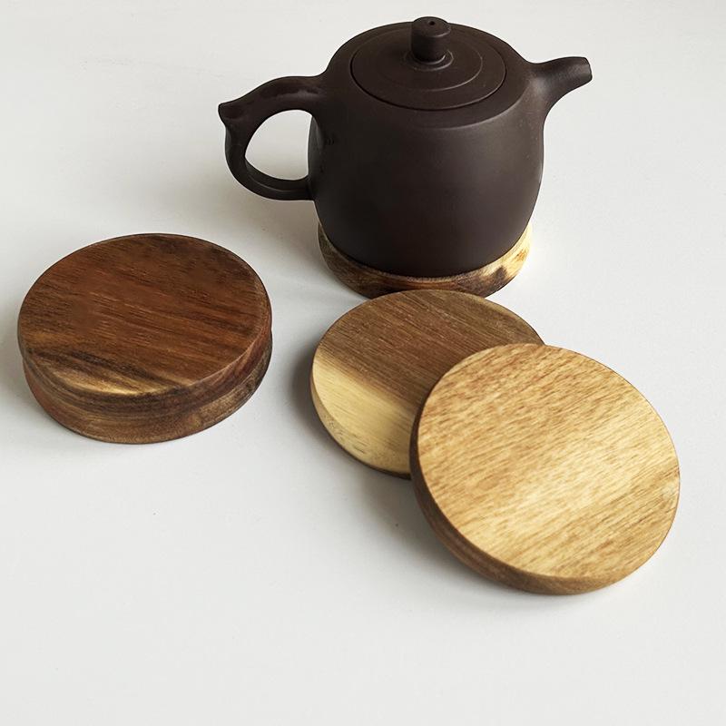 Insulated Round & Square Acacia, Beech, Bamboo, Rubberwood Coasters with Custom Logo Option