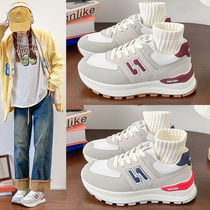 22 autumn new burgundy niche ins sports and leisure shoes Forrest Gump shoes