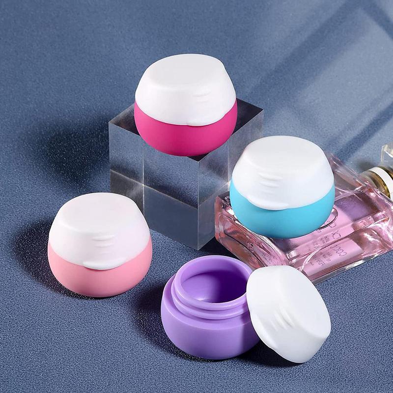 20 ml-es hordozható szilikon utazóüvegek fedéllel, kozmetikai arc-test kézkrém piruladoboz mini utazóékszer krémpor tartályok