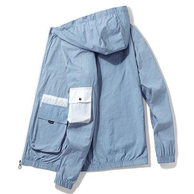 Veste de sport d'été décontractée pour hommes, couleur unie, légère, respirante, vêtements de soleil