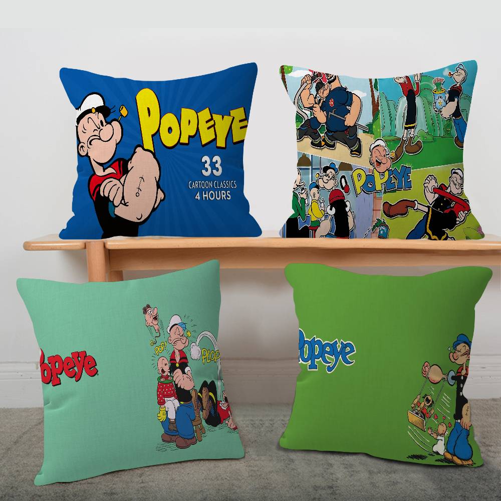 P-PopeyeS The S-Sailor Cartoon Cushion Cover Inches Farmhouse Decor Home Throw Pillow Covers for Couch Decorations