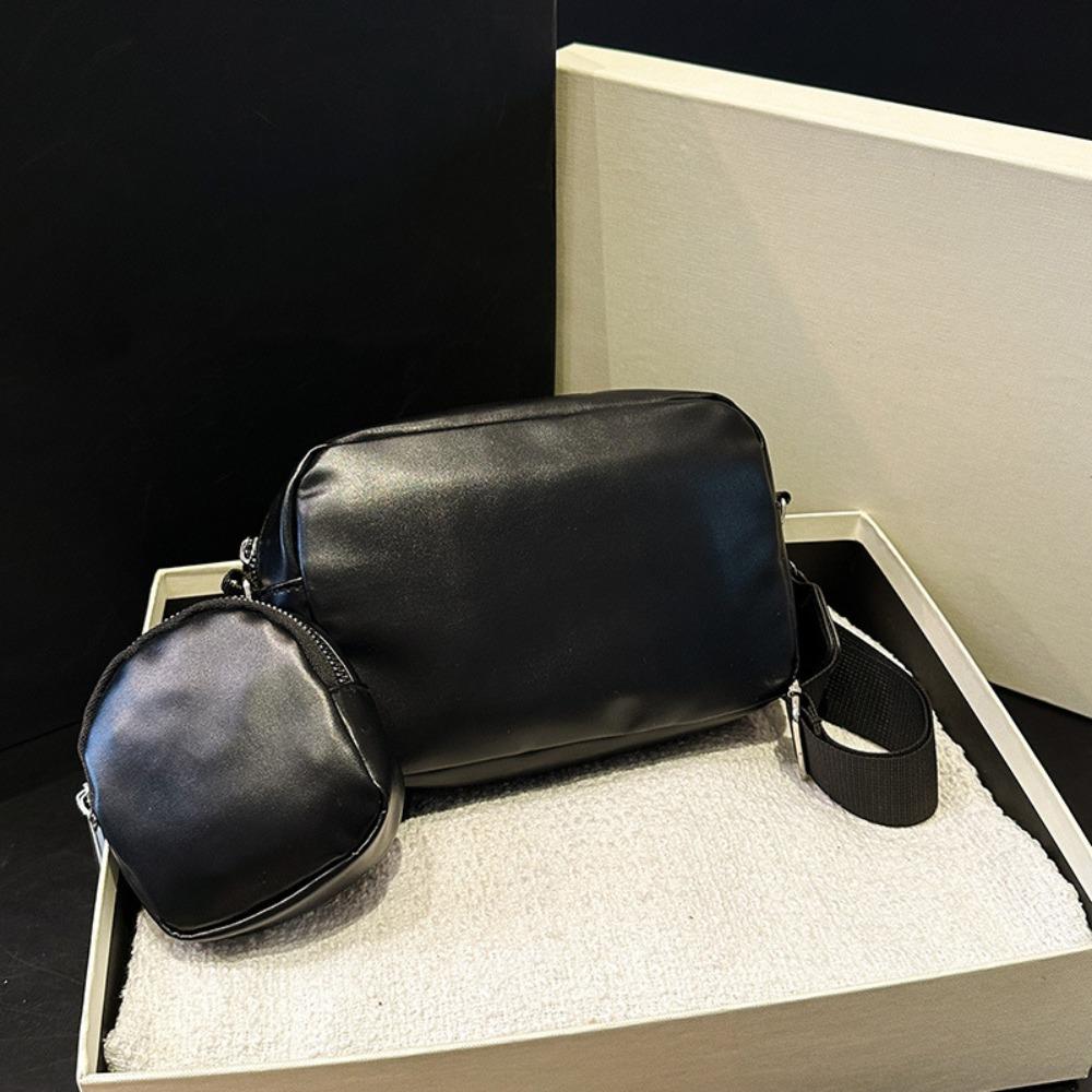 Large Capacity PU Leather Bag Cross Body Shoulder Bag Fashion Bag with Pouch  Girls