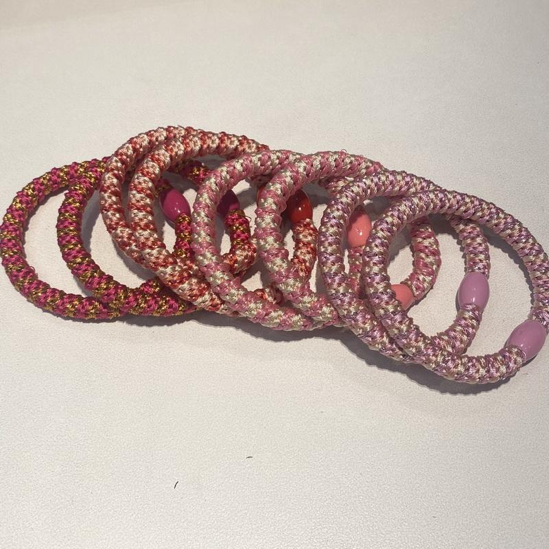 8 szt./partia damskie modne kolorowe gumki do włosów na Bransoletkę dziewczęce elastyczna gumka do włosów knekki sznurek do włosów knekki haar elastiek