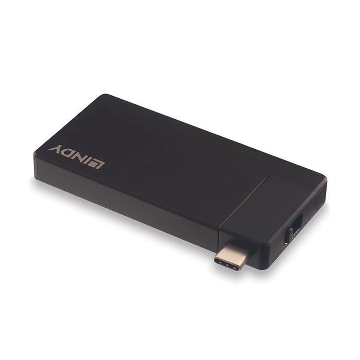 Station D'accueil Pour Ordinateur Portable - LINDY - DST-Micro USB-C - Noir - HDMI - 3840x2160