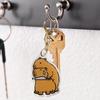 Colorful Capybara Shaped Key Rings Colorful Acrylic Keychain with Capybara Motif for All Ages Unique Keyrings Gift