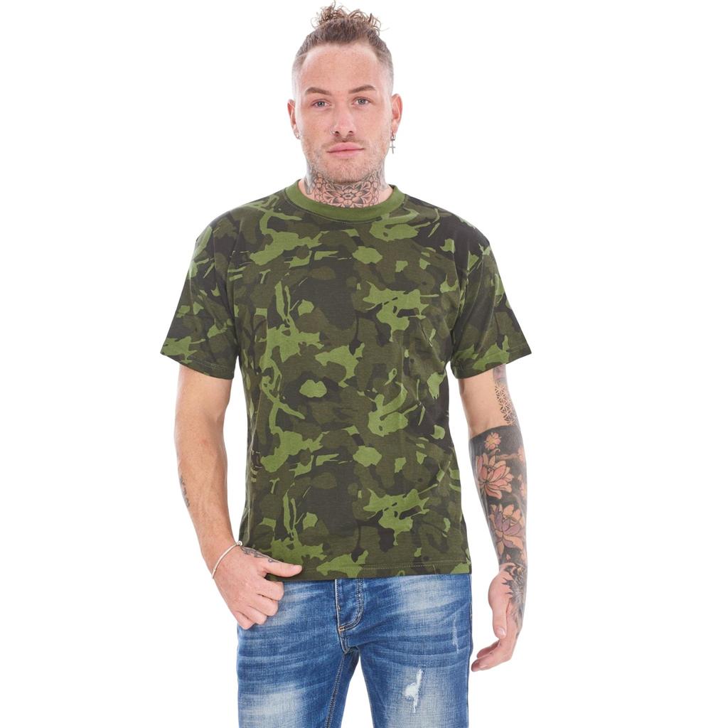 Keanu Mens Camouflage T-Shirt (Pack of 3)