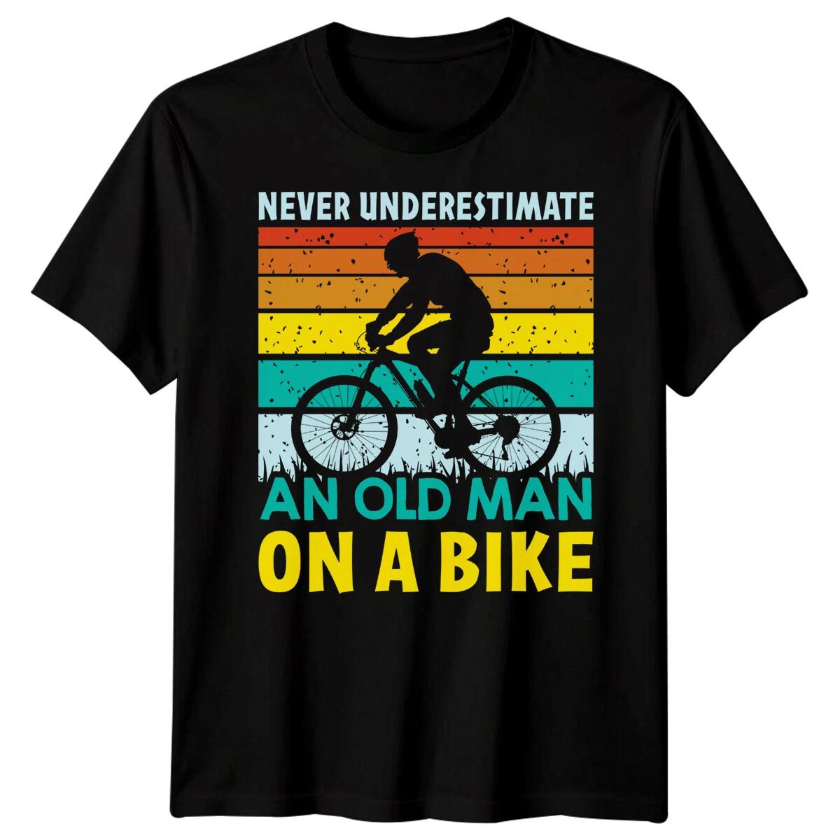 

Mens Old Man On A Bike Funny Fathers Day T-Shirt Tee Best Dad Ever Papa Life1#FD 2XL