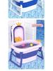 Children's Large Dual-Use Folding Bathtub - Crown Design for Sitting and Lying