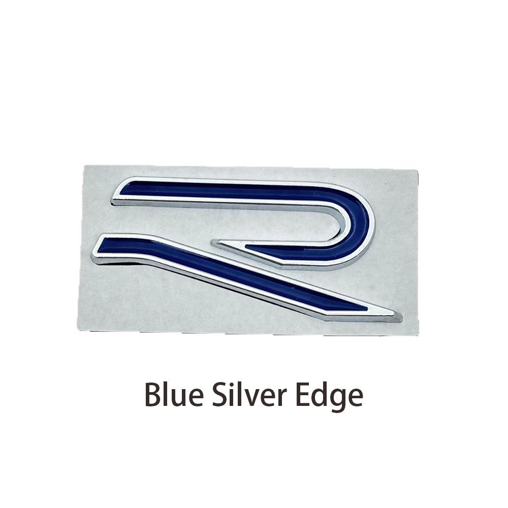kqsdr10 1PCS 3D Metal Car Styling R Emblem Side Fender Rear Tail Trunk Sticker For VW GTI Tiguan Bora POLO PASSAT CC Touran GOLF Jetta