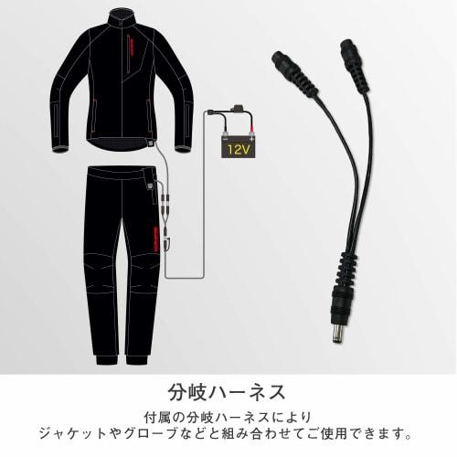 KOMINE Motorcycle Electric Inner Pants 12V EK-107 1181 For Autumn, Winter, Spring, Electric Heating, Windproof 08-107 Black L