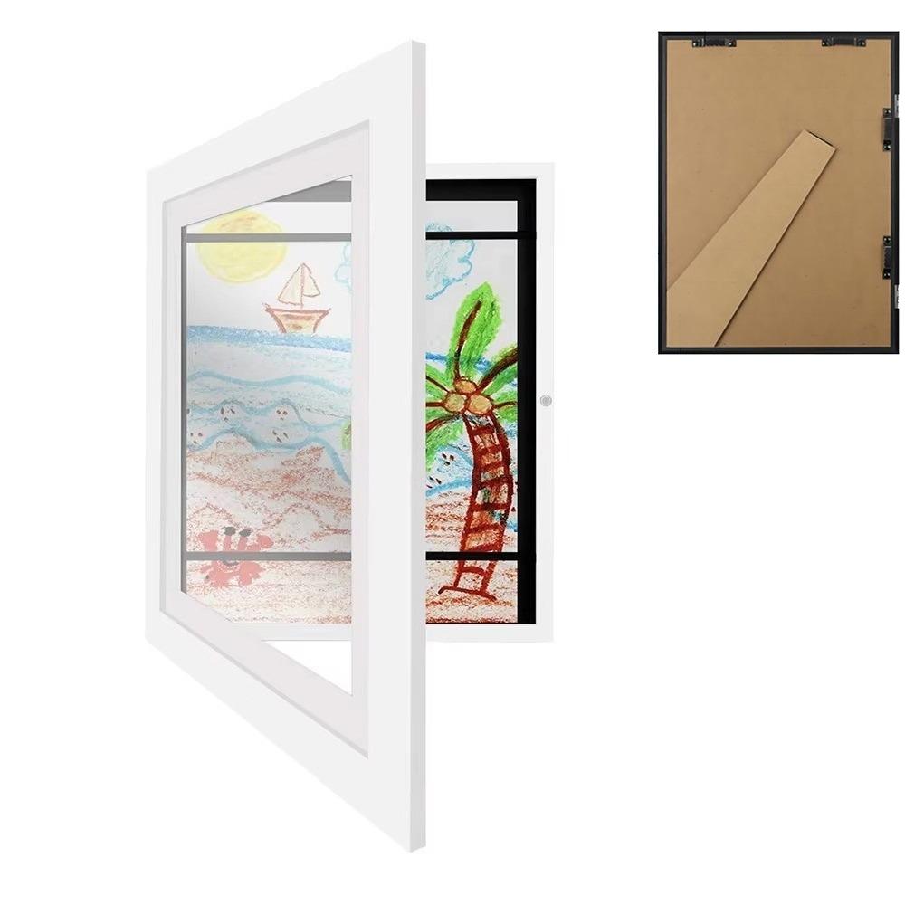 Magnetic Design Art Display Frame Front Opening And Changeable Magnetic Photo Frame  Kids Pictures