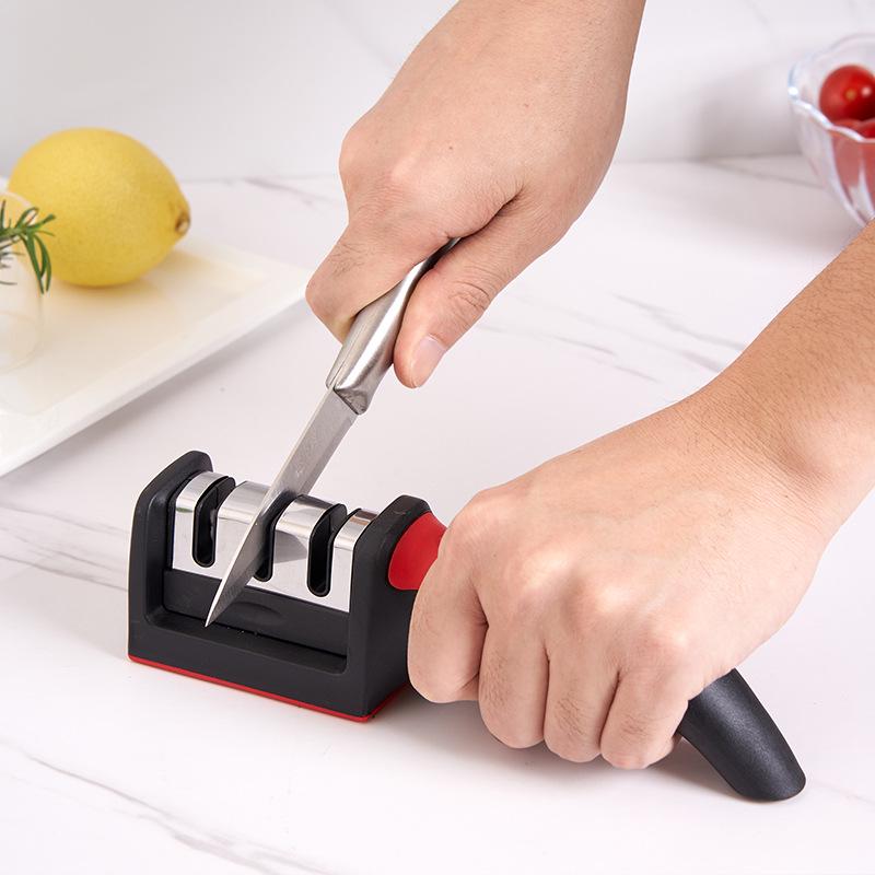 Multipurpose Handheld Kitchen Knife Sharpener with Quick 3-4 Stage Grinding