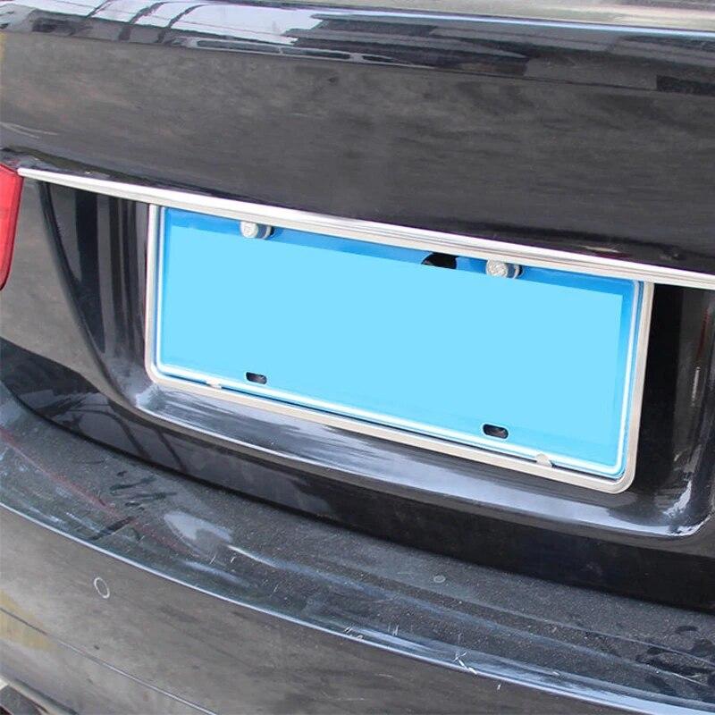 Stainless Steel Car Rear Trunk Tailgate Door Lid Cover Trim Strip Sticker For BMW E90 3 Series 2006-12 Auto Exterior Accessories