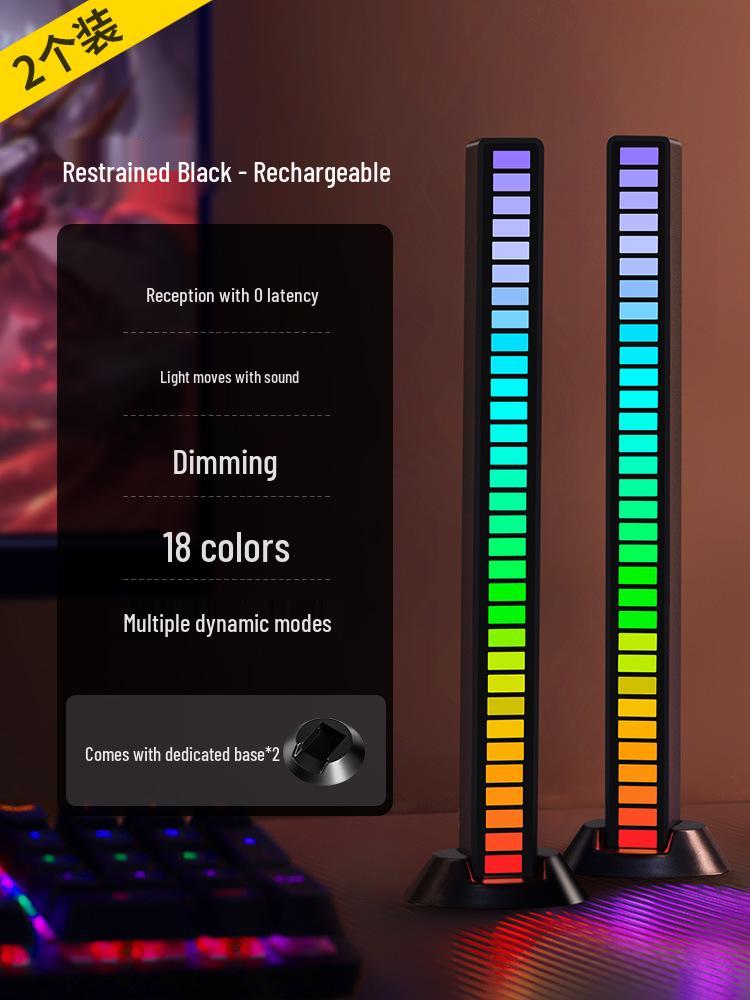 Sound-Activated RGB Rhythm Light: E-sports Desktop Speaker & Music Decoration