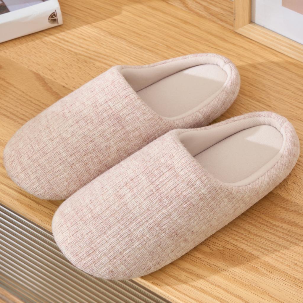 Premium Retro Plaid Cotton Slippers Autumn and Winter Indoor Home Thick Bottom Non-slip Silent Plush Warm Slippers