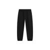 Li Ning Sports Lifestyle Series Solid Color Logo Print Cuffed Knitted Sweatpants Men Bottoms Black AKLTB23-2
