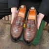 Men Business Dress Shoes Black Brown Slip-on Casual Comfortable High-end Loafers Gentlemen Social Shoes Men Sizes 38-45