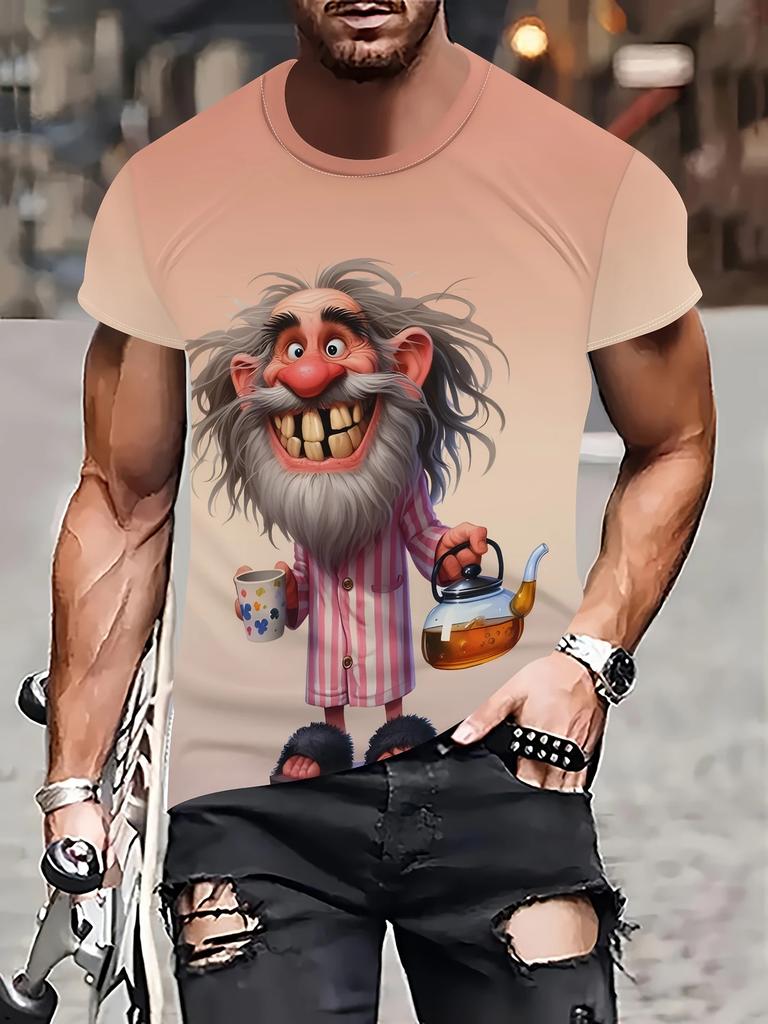 AI Cat Pattern Funny T-shirt Men's Clothing Fashion Animal Cosplay Animal T Shirts Daily Casual Sports Kid Street Popular Tees