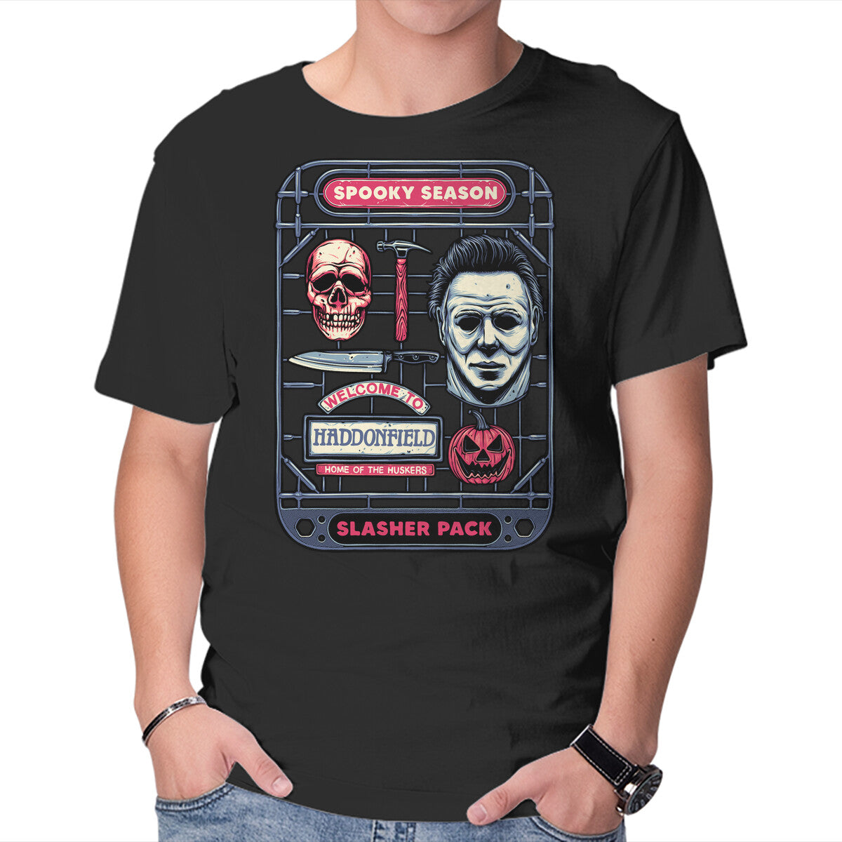 Unisex Crew Neck T-Shirt Slasher Kit Graphic Short Sleeve Casual Tee L