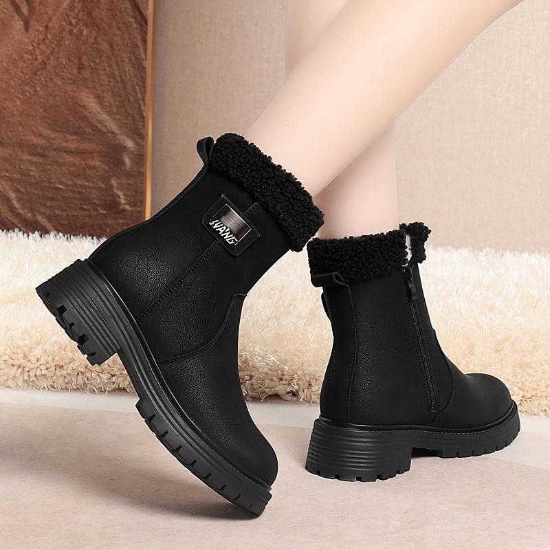 Fashion AIYUQI Women Snow Boots Genuine Leather 2025 New Large Size Anti Slip Women's Winter Boots Fashion Wool Warm Women's Ankle Boots