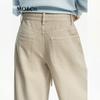 MO&Co. Women's Low-Rise Loose-Fit Wide-Leg Curved Trousers