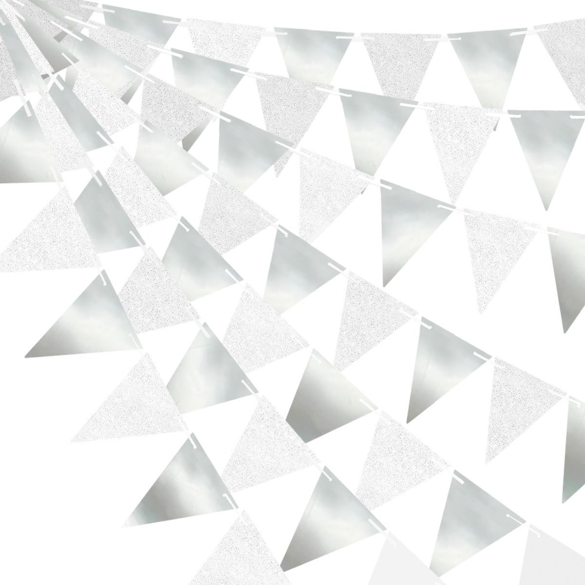 

Gold Dust Triangle Flag - Nordic Style Wave Pattern Birthday Party Decoration