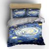 Starry Night Themed Bedding Set Bedding set (1 duvet cover, 2 pillowcases, duvet not included)