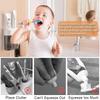 Wall-Mounted Electric Toothbrush Holder with Two Toothpaste squeezers and Toothbrush Storage Box. Automatic Dispenser with dust
