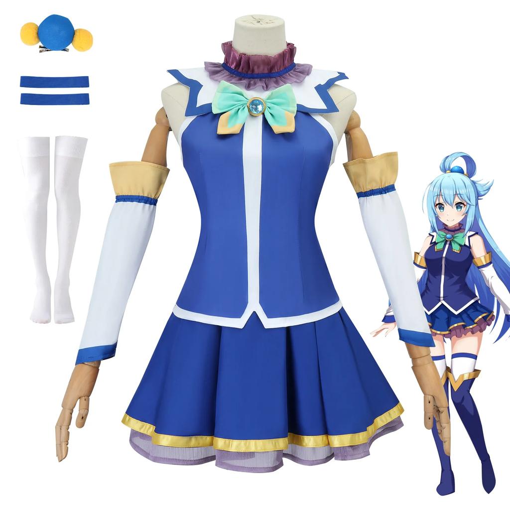 Anime Satou Kazuma Cosplay Costume Aqua Megumin Wonderful School Uniform Halloween Role Play Outfits Megumin Cosplay Costume