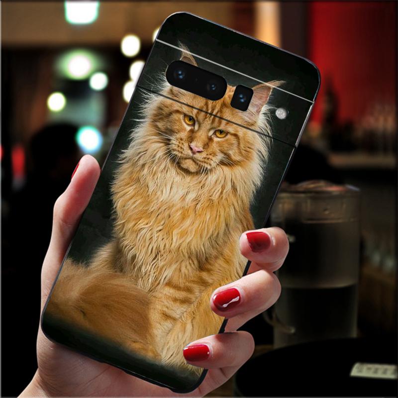

Phone Case For Google Pixel 10 9 Pro XL 9A 8 7 6 Pro Pixel 8A 7A 6A Pixel 8 7 6 5 pet maine coon cat Google Pixel 8 Pro