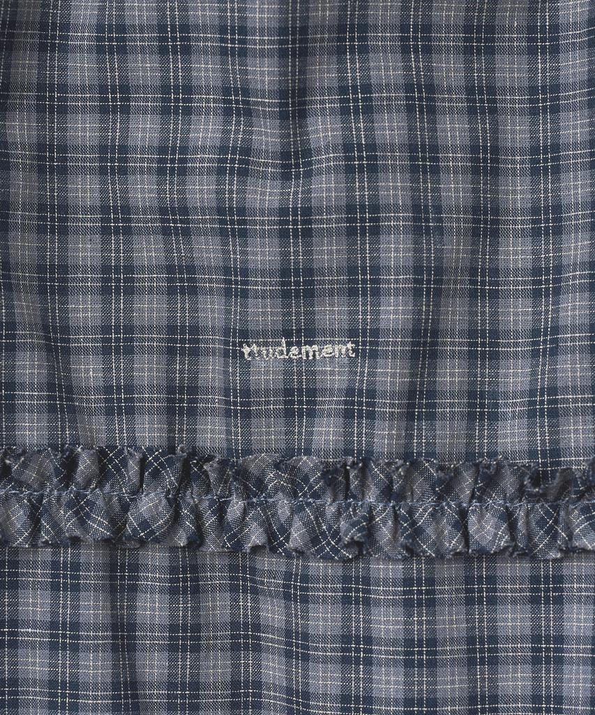 Tudment Check Tiered Skirt Navy