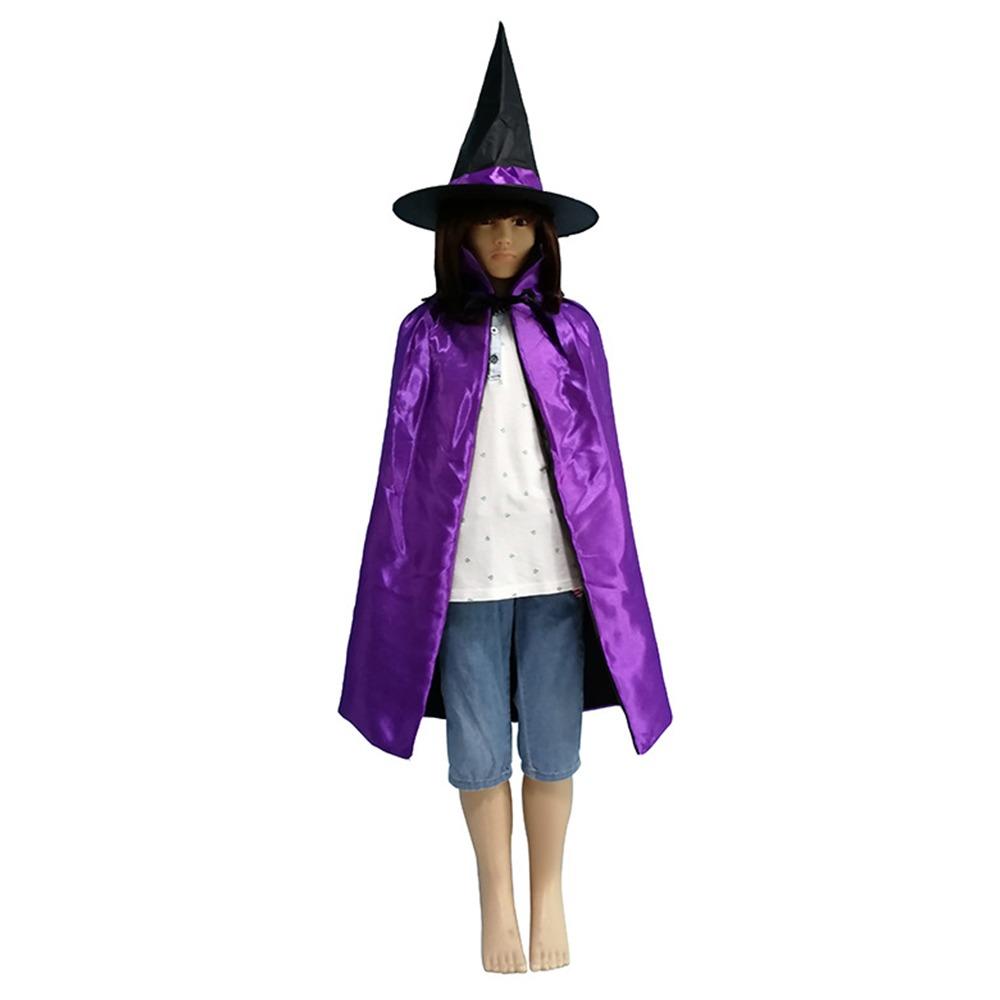

Double Sided Color Cosplay Robes Photo Props Wizard Hat Creative Witch Robes Gift