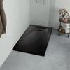 VidaXL Shower Tray Rectangular Shower Base Bathroom Home Interior Standard 9 Cm Drain Hole SMC Black 144776