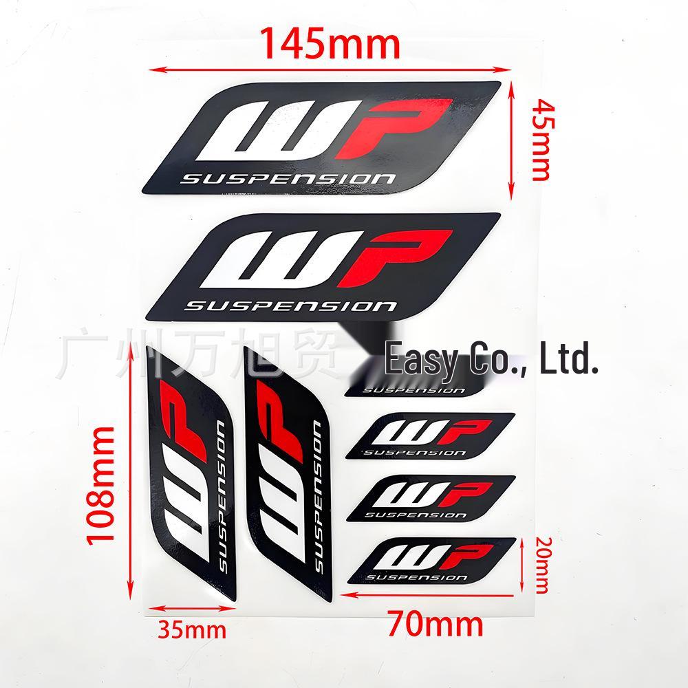 WP Suspension Shock Absorber Stickers for Motorcycles & Mopeds