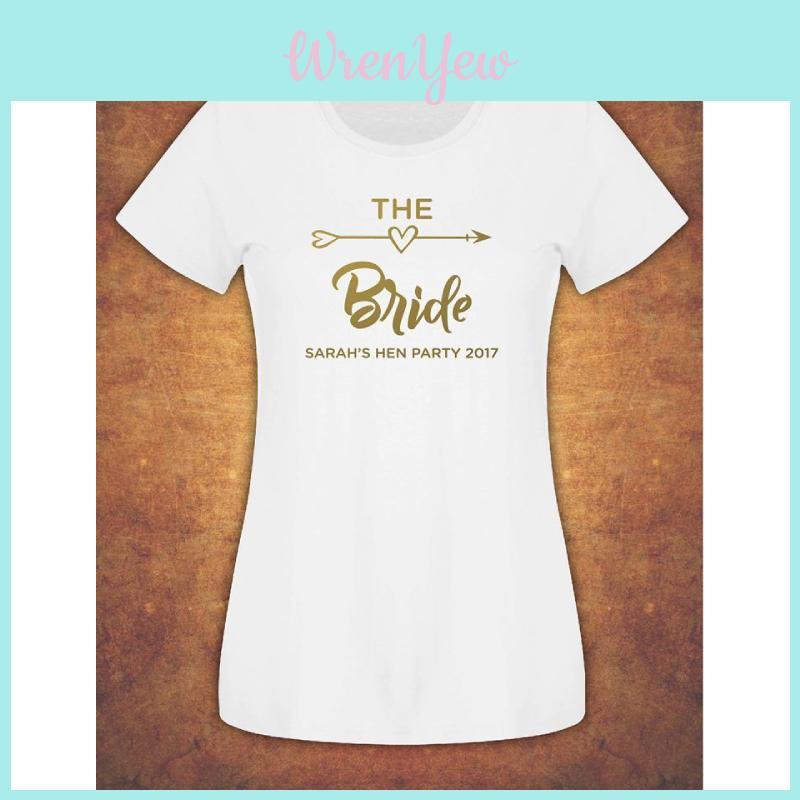 Bride Tribe Letter Print Short Sleeve T Shirt For Women Breathable Fashion Casual Wear