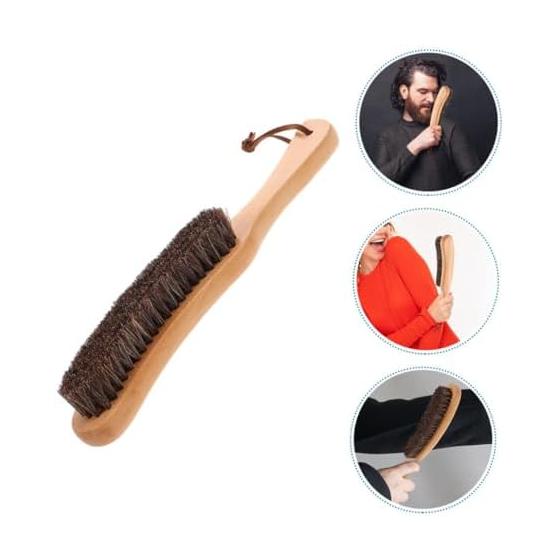 Dust Removal Horsehair Sweater Brush Felt Hat Brush Soft Bristle Multi-Purpose Cleaning Clothes Dust Removal Household Cleaning Goods Set of 2