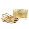 Sandalias de Tacón Alto con Bolsa para Zapatos Italiana, Adorno de Pedrería y Hebilla Floral para Bodas y Fiestas