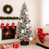 Red White Christmas Balls Pendant Colorful Christmas Tree Pendant Christmas Hanging Balls  for Home