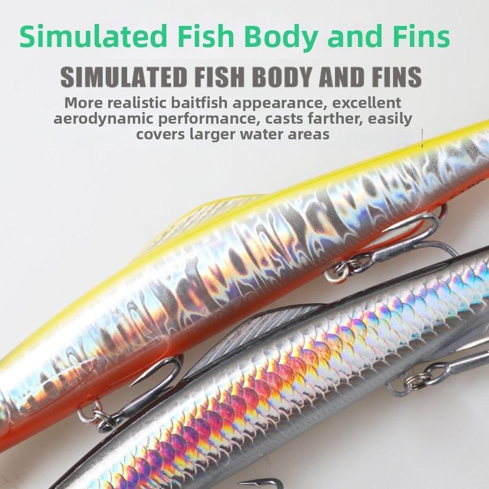 3D Bionic Fish Eyes Minnow Fishing Lure Streamline Hard Bait New Bionic Bait Saltwater Fishing