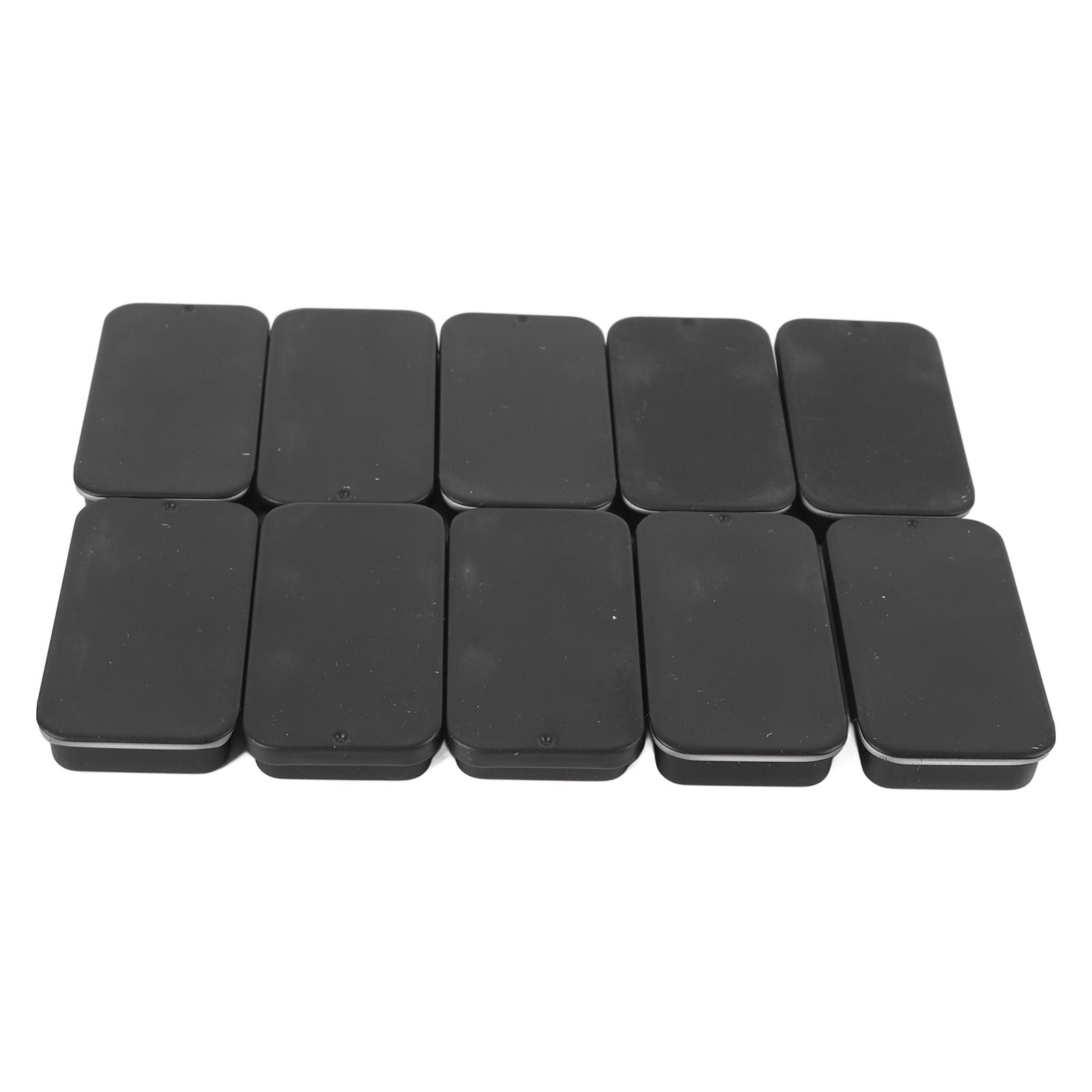 

10 шт. металлическая коробка с выдвижной крышкой, герметичная, портативная, мини-раздвижная, металлическая, контейнер для бальзама для губ, конфет, мяты