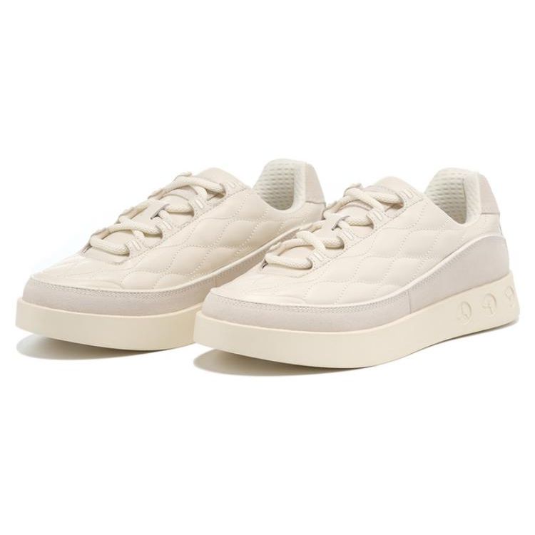 Li-Ning 1990 Classic Series Wind Chime 3 Comfortable Durable Lightweight Low-Top Skate Shoes Women Sneaker Off-White ALHT074-2