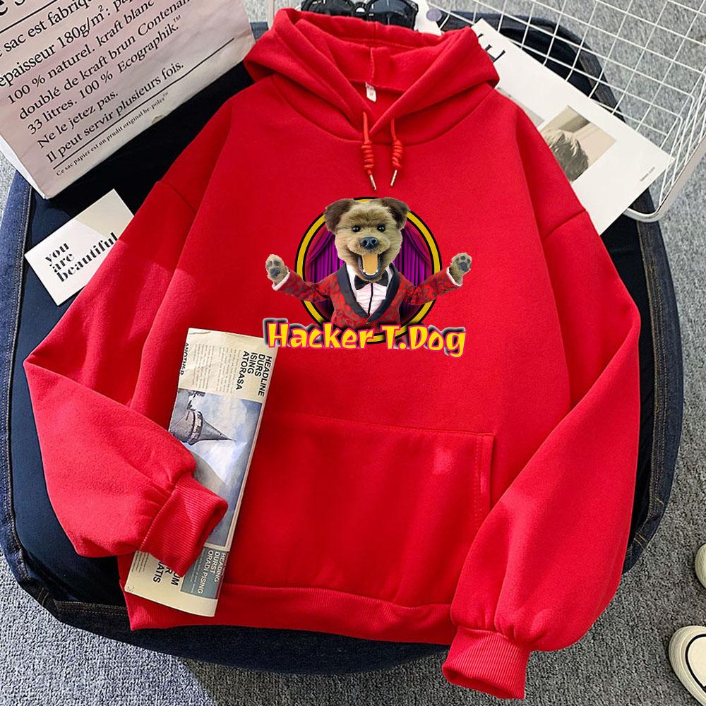 Kawaii Clothes Hacker Puppet Maker The Dog Cute Hoodies Sudaderas Ropa Mujer Hooded Long Sleeve Women/Men Sweatshirts Graphic