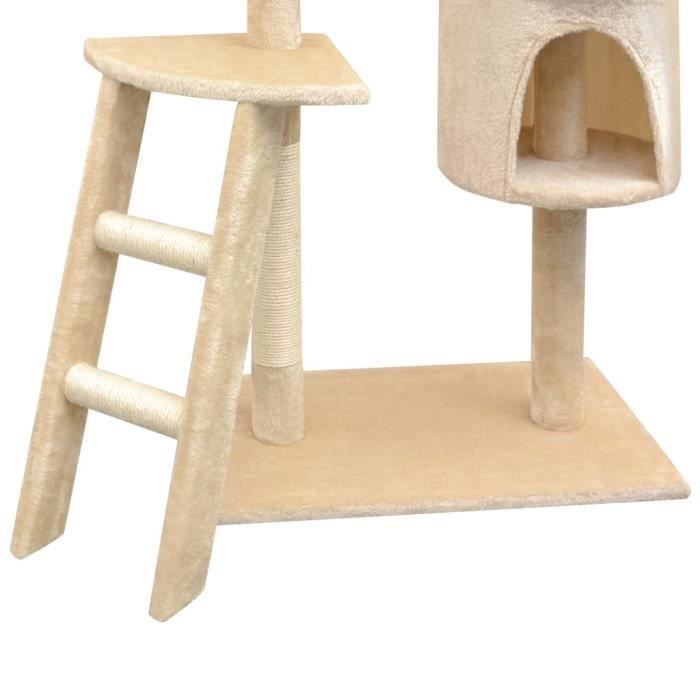 Arbre à chat - vidaXL - 150 cm - Beige - Griffoirs en sisal - Intérieur