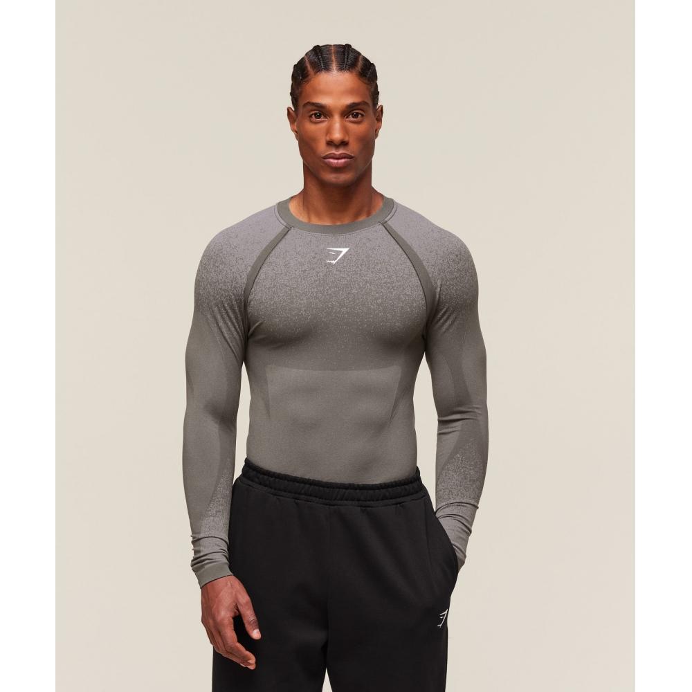 

Gymshark Shadow Seamless Long Sleeve T shirT meTeor Grey A1b5b Gc4l XS