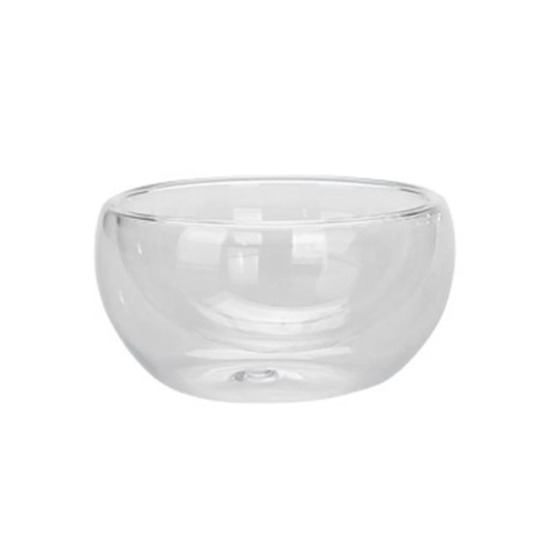 2/6Pcs Double Layer Glass Tea Cup Set Transparent Drinkware Coffee Milk Water Mug Multi-Purpose Brewings Tea Cup Kitchen Tools