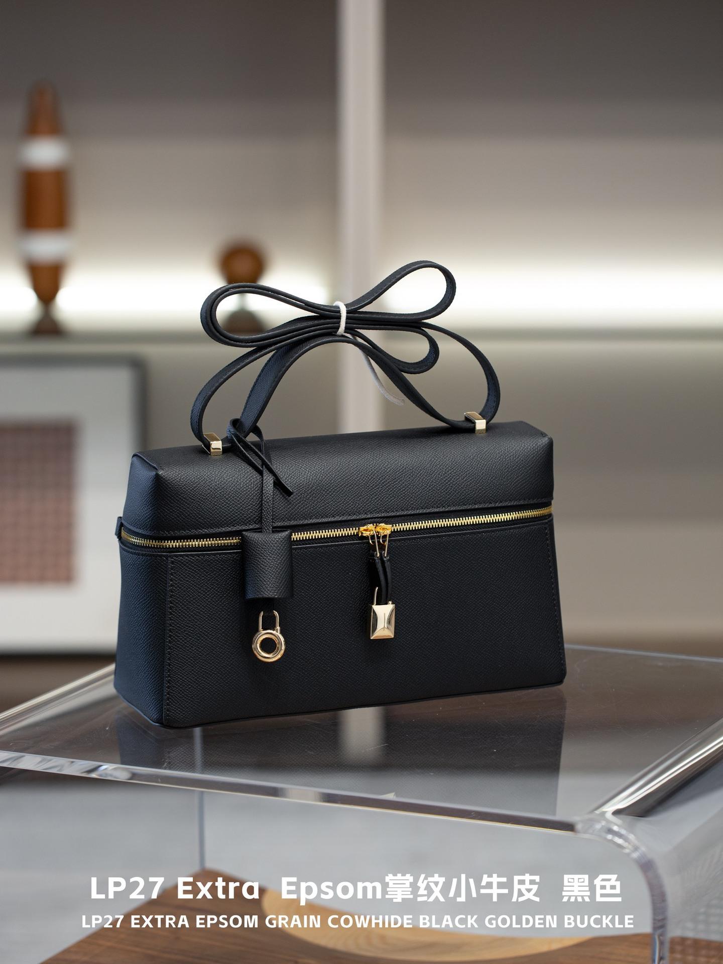 

Extra Cowhide Small Square Bag With High-grade Genuine Leather Hand Strap Single Shoulder Womens Bag 27CM чёрный