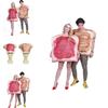 Halloween Couples Food Costume Set With Composite Fabric For Stage Performance
