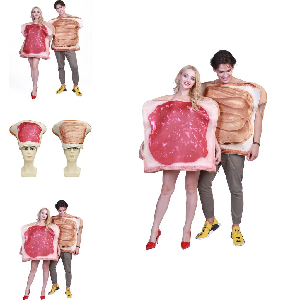 Halloween Couples Food Costume Set With Composite Fabric For Stage Performance