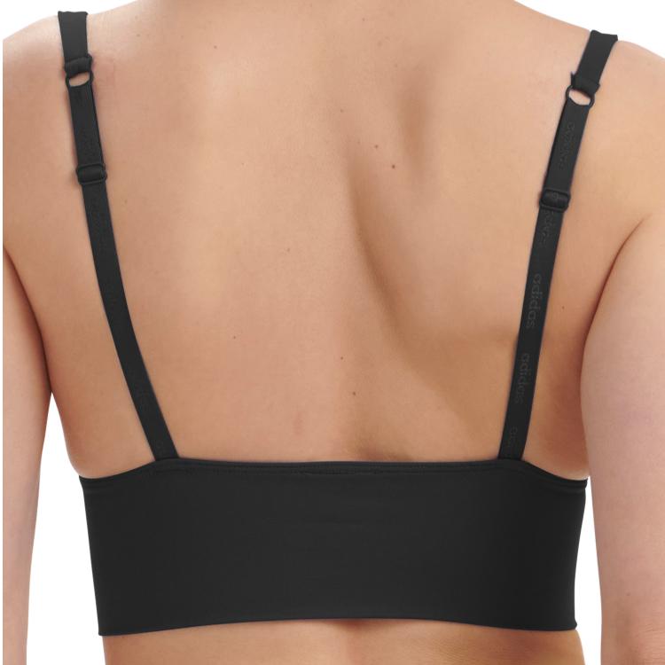 Adidas Lightweight Seamless Deep V Adjustable Sports Bra Women Underwear Black 4A7H69-000